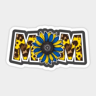 Ukrainian Mom Sunflower Ukraine Flag Colors Sticker